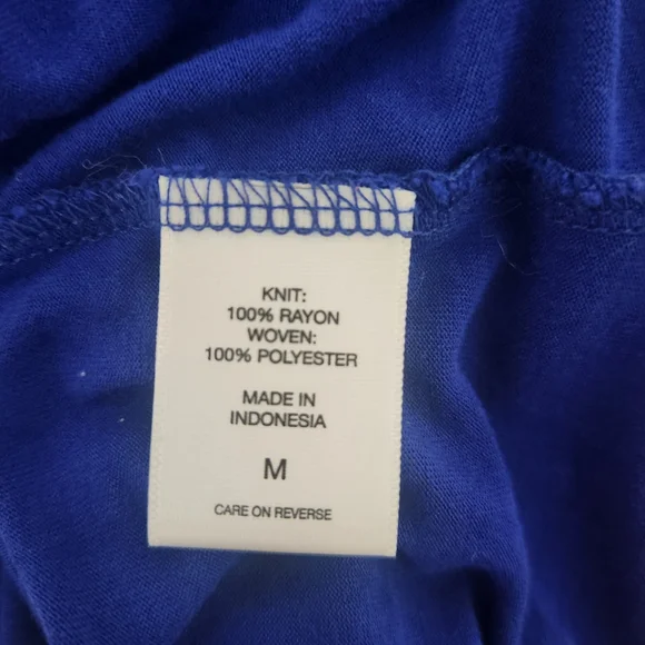 New York & Company Royal Blue Blouse 3/4 length sleeves, size M - Picture 5 of 6